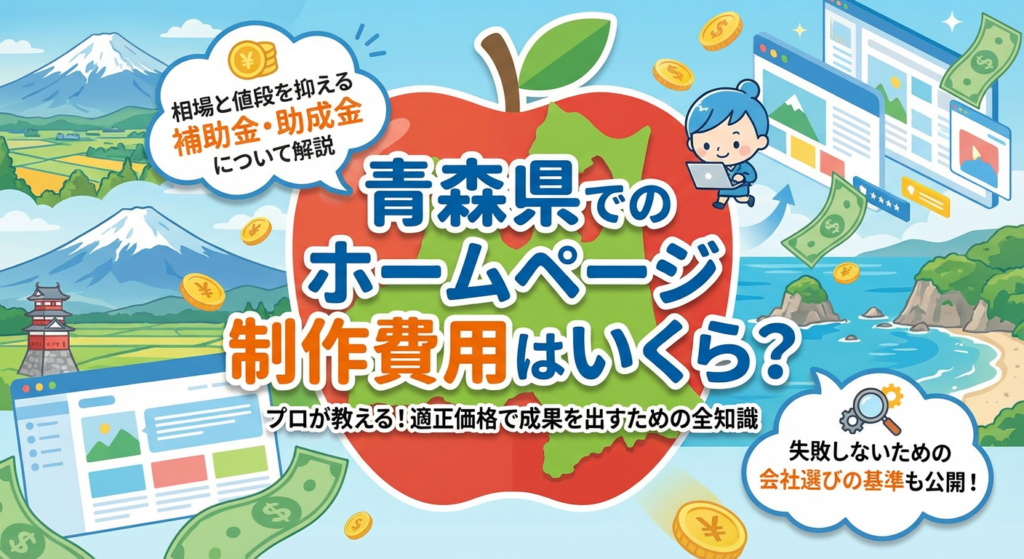 青森県でのホームページ制作費用はいくら?相場と値段を抑える補助金・助成金について解説