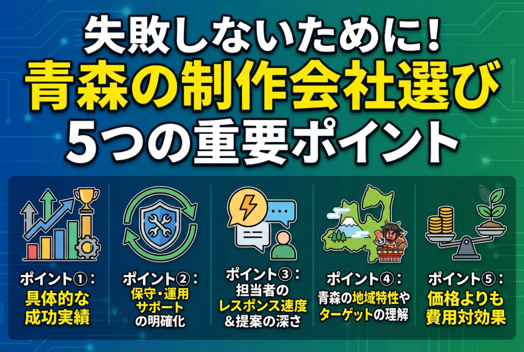 失敗しないために！青森の制作会社選び 5つの重要ポイント