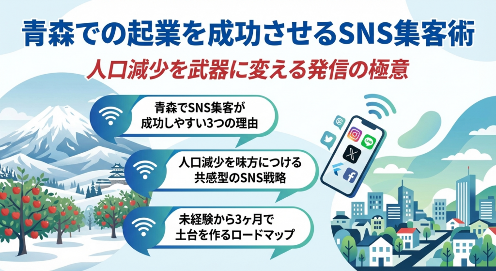 青森での起業を成功させるSNS集客術。人口減少を武器に変える発信の極意