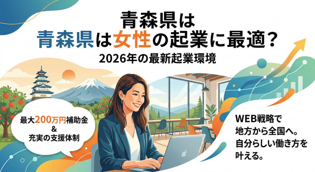 【2026年最新】青森県の女性起業支援まとめ！補助金200万円・無料相談窓口・成功事例を解説