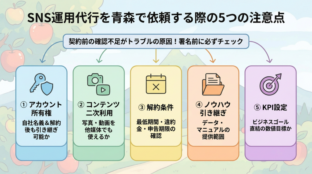 SNS運用代行を青森で依頼する際の5つの注意点