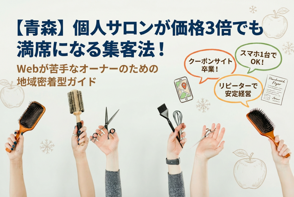 【青森】個人サロンが価格3倍でも満席になる集客法！Webが苦手なオーナーのための地域密着型ガイド