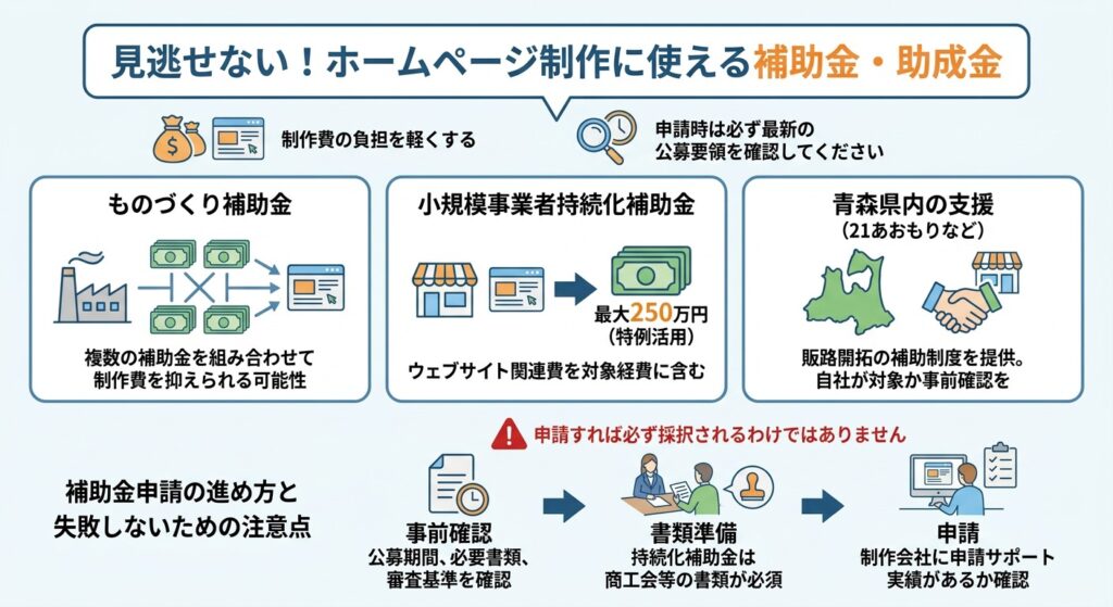 見逃せない!ホームページ制作に使える補助金・助成金