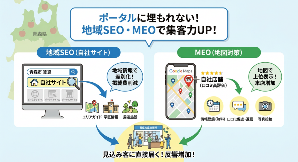 ポータルに埋もれない！不動産の地域SEO・MEO対策