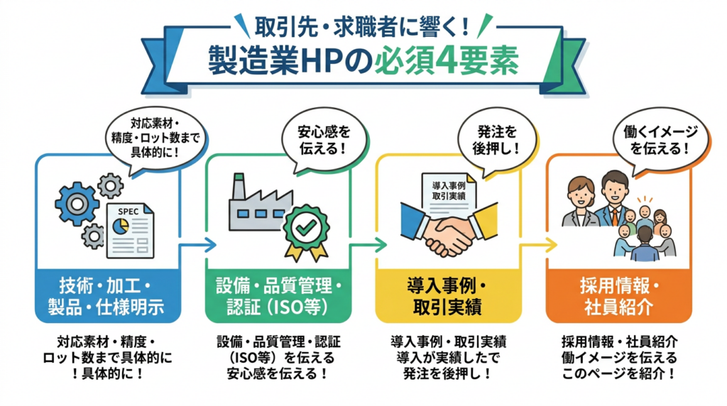 取引先・求職者に響く!ホームページに必要な4つの要素