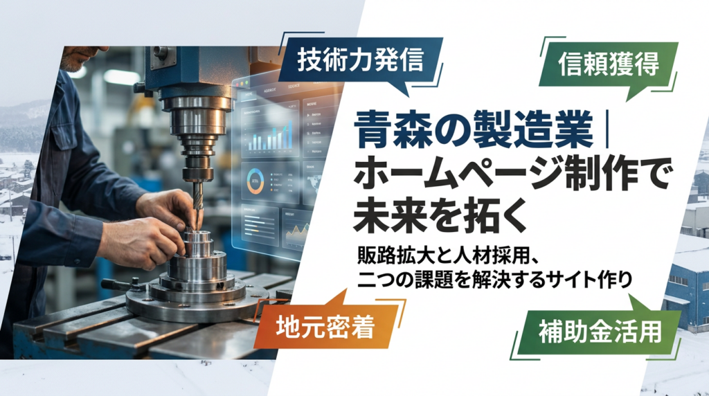青森県内の製造業者のホームページ制作を依頼するには？販路拡大と採用につながるサイトの作り方