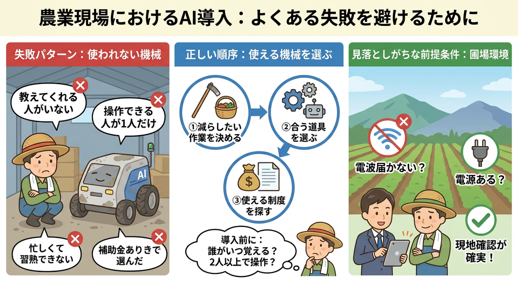 導入で失敗しないために!農業現場におけるAI導入のよくある失敗例