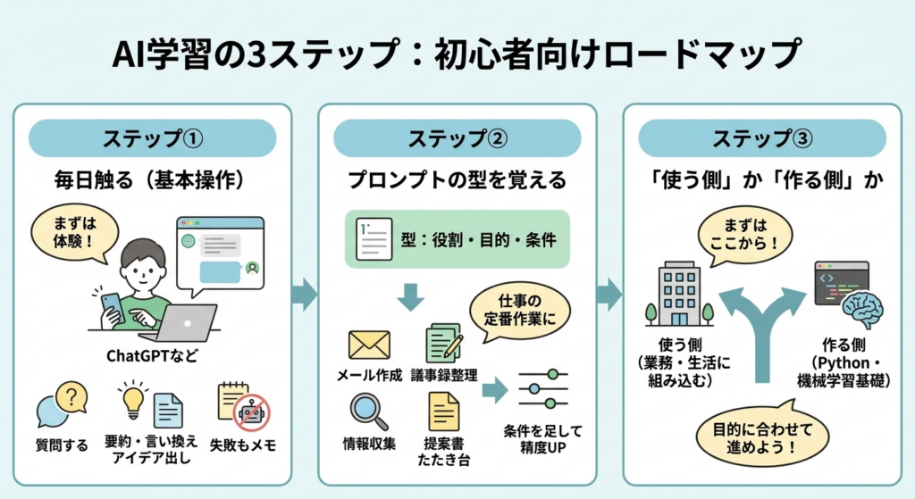 AIの勉強は何から始める?初心者のための学習ステップ