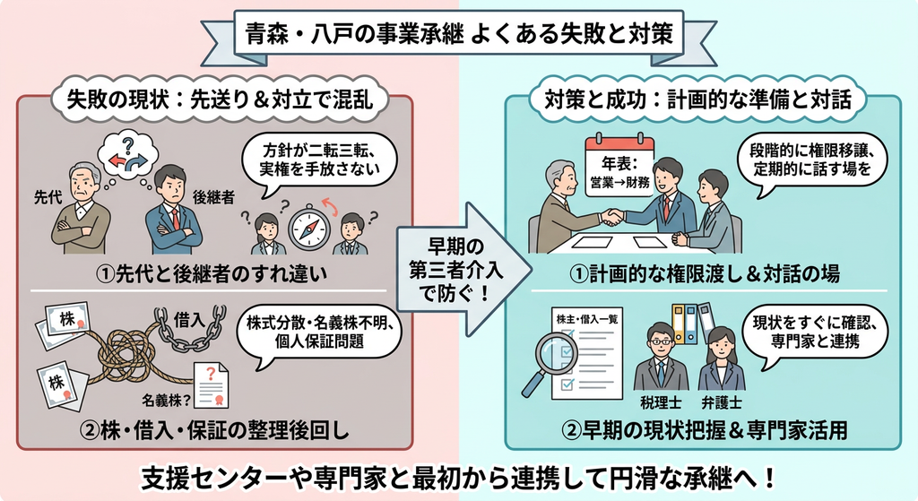 青森・八戸の事業承継でよくある失敗と対策