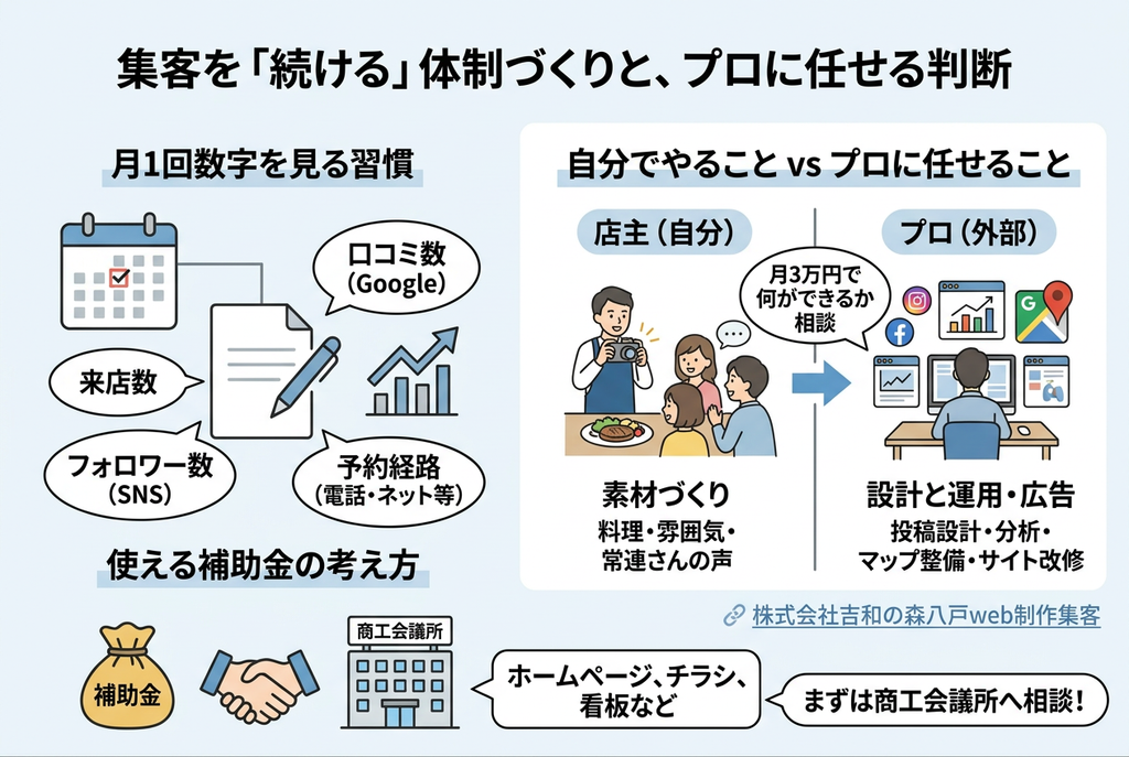 集客を「続ける」体制づくりと、プロに任せる判断
