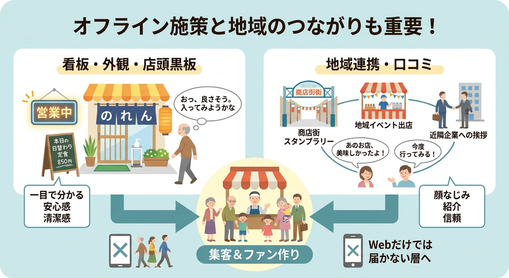 オフライン施策と地域のつながりも侮れない