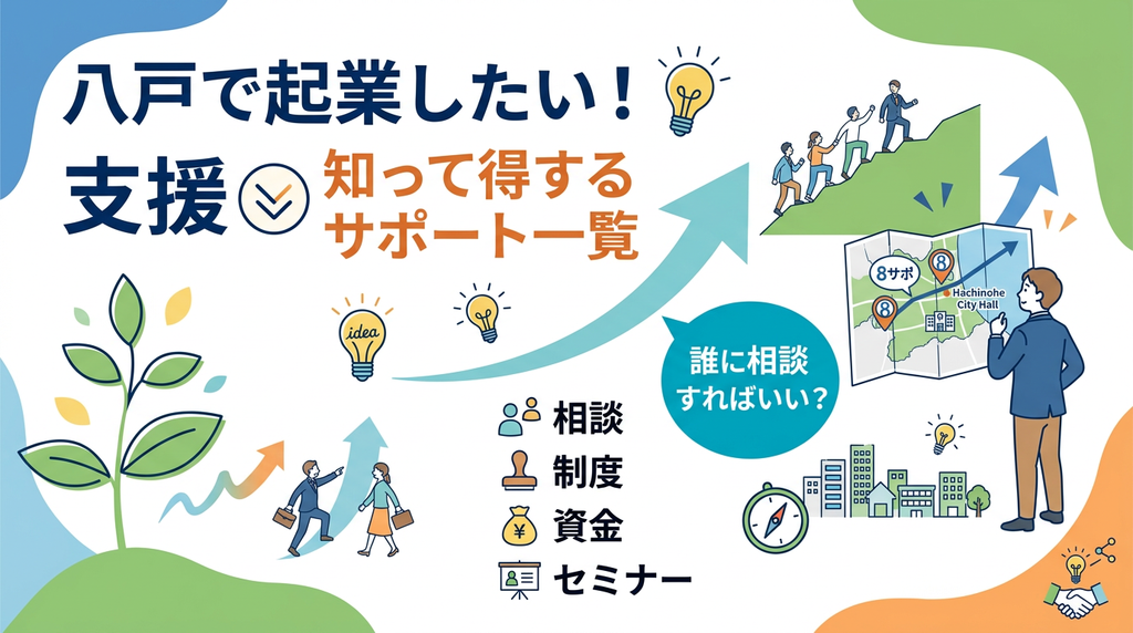 八戸で起業するなら知っておきたいサポート一覧:相談先と支援制度を解説